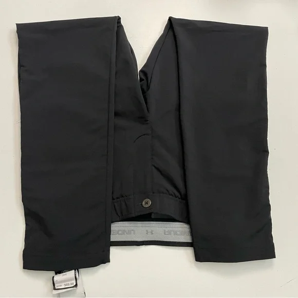 Under Armour Pants Straight Leg Pockets Grip Waistband Quick Dry Black 30/30